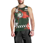 Personalised South Sydney Rabbitohs Rugby Men Tank Top Rabbits Mascot - Sporty Splash Art Style
