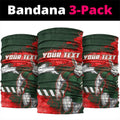 Personalised South Sydney Rabbitohs Rugby Neck Gaiter Rabbits Mascot - Sporty Splash Art Style