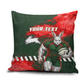 Personalised South Sydney Rabbitohs Rugby Pillow Cover Rabbits Mascot - Sporty Splash Art Style