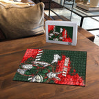 Personalised South Sydney Rabbitohs Rugby Puzzle Rabbits Mascot - Sporty Splash Art Style