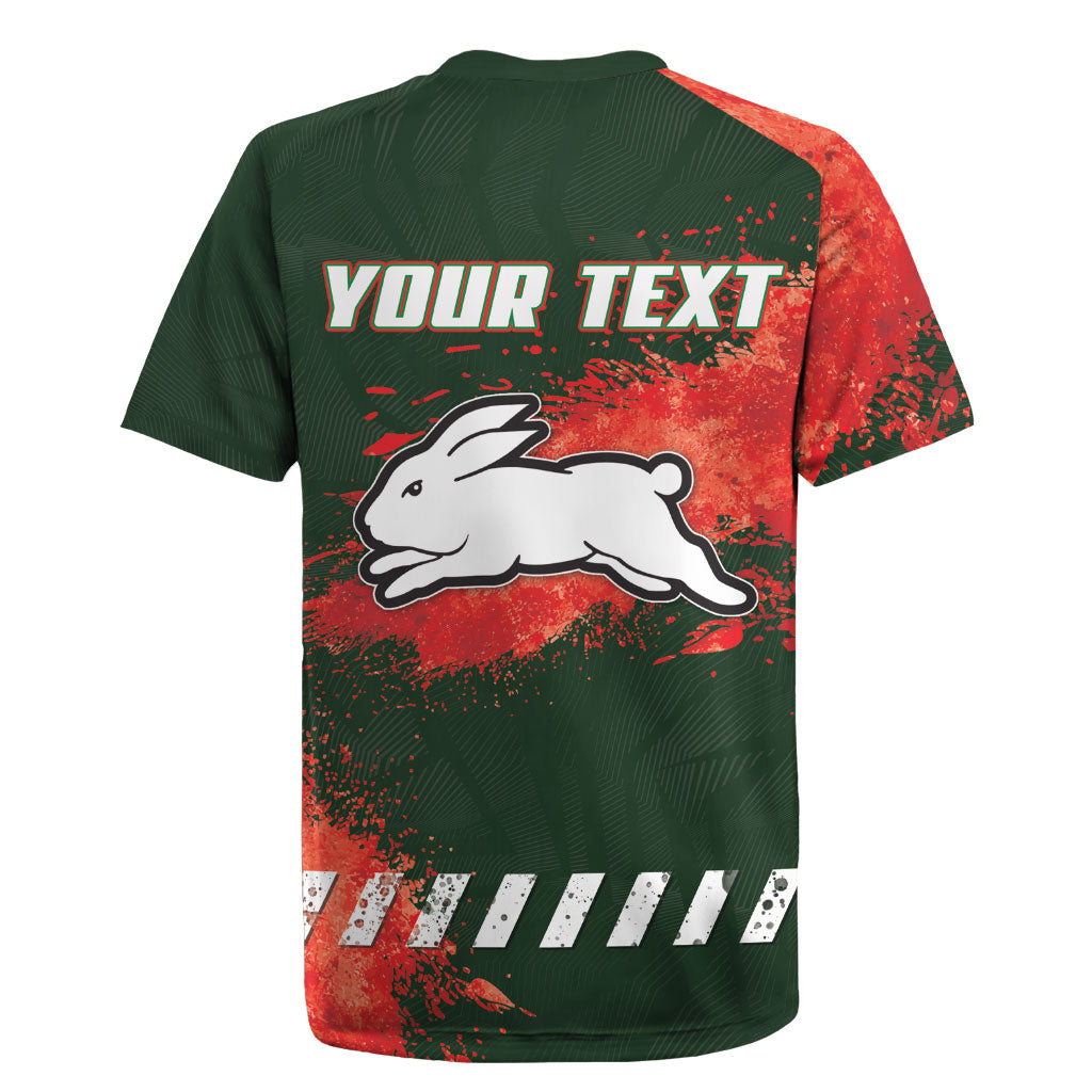 Personalised South Sydney Rabbitohs Rugby Rugby Jersey Rabbits Mascot - Sporty Splash Art Style