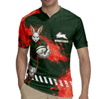 Personalised South Sydney Rabbitohs Rugby Rugby Jersey Rabbits Mascot - Sporty Splash Art Style
