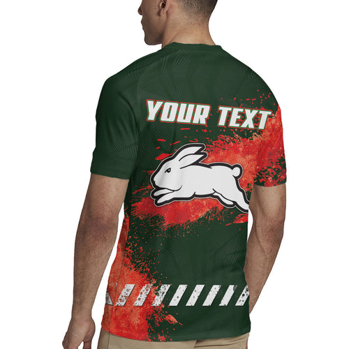 Personalised South Sydney Rabbitohs Rugby Rugby Jersey Rabbits Mascot - Sporty Splash Art Style