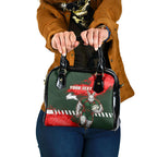 Personalised South Sydney Rabbitohs Rugby Shoulder Handbag Rabbits Mascot - Sporty Splash Art Style