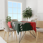Personalised South Sydney Rabbitohs Rugby Tablecloth Rabbits Mascot - Sporty Splash Art Style