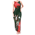 Personalised South Sydney Rabbitohs Rugby Tank Maxi Dress Rabbits Mascot - Sporty Splash Art Style