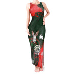 Personalised South Sydney Rabbitohs Rugby Tank Maxi Dress Rabbits Mascot - Sporty Splash Art Style