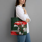 Personalised South Sydney Rabbitohs Rugby Tote Bag Rabbits Mascot - Sporty Splash Art Style