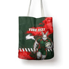 Personalised South Sydney Rabbitohs Rugby Tote Bag Rabbits Mascot - Sporty Splash Art Style