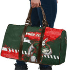 Personalised South Sydney Rabbitohs Rugby Travel Bag Rabbits Mascot - Sporty Splash Art Style