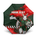 Personalised South Sydney Rabbitohs Rugby Umbrella Rabbits Mascot - Sporty Splash Art Style