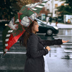 Personalised South Sydney Rabbitohs Rugby Umbrella Rabbits Mascot - Sporty Splash Art Style