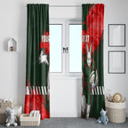 Personalised South Sydney Rabbitohs Rugby Window Curtain Rabbits Mascot - Sporty Splash Art Style