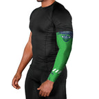 Personalised Canberra Raiders Rugby Arm Sleeves Viking Green Machine Mascot - Sporty Splash Art Style