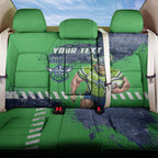 Personalised Canberra Raiders Rugby Back Car Seat Cover Viking Green Machine Mascot - Sporty Splash Art Style