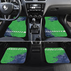 Personalised Canberra Raiders Rugby Car Mats Viking Green Machine Mascot - Sporty Splash Art Style