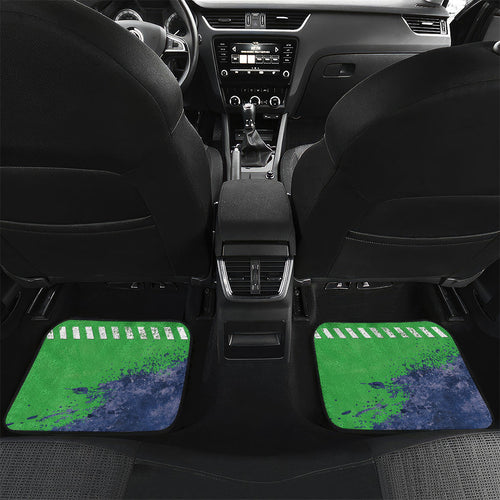 Personalised Canberra Raiders Rugby Car Mats Viking Green Machine Mascot - Sporty Splash Art Style
