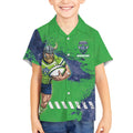 Personalised Canberra Raiders Rugby Kid Hawaiian Shirt Viking Green Machine Mascot - Sporty Splash Art Style