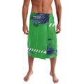 Personalised Canberra Raiders Rugby Lavalava Viking Green Machine Mascot - Sporty Splash Art Style