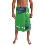 Personalised Canberra Raiders Rugby Lavalava Viking Green Machine Mascot - Sporty Splash Art Style