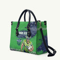 Personalised Canberra Raiders Rugby Leather Bag Viking Green Machine Mascot - Sporty Splash Art Style