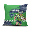 Personalised Canberra Raiders Rugby Pillow Cover Viking Green Machine Mascot - Sporty Splash Art Style