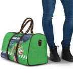 Personalised Canberra Raiders Rugby Travel Bag Viking Green Machine Mascot - Sporty Splash Art Style