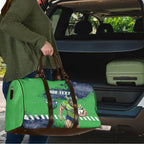 Personalised Canberra Raiders Rugby Travel Bag Viking Green Machine Mascot - Sporty Splash Art Style