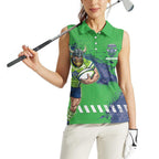 Personalised Canberra Raiders Rugby Women Sleeveless Polo Shirt Viking Green Machine Mascot - Sporty Splash Art Style