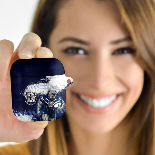 Personalised Canterbury-Bankstown Bulldogs Rugby AirPods Case Berries Mascot - Sporty Splash Art Style
