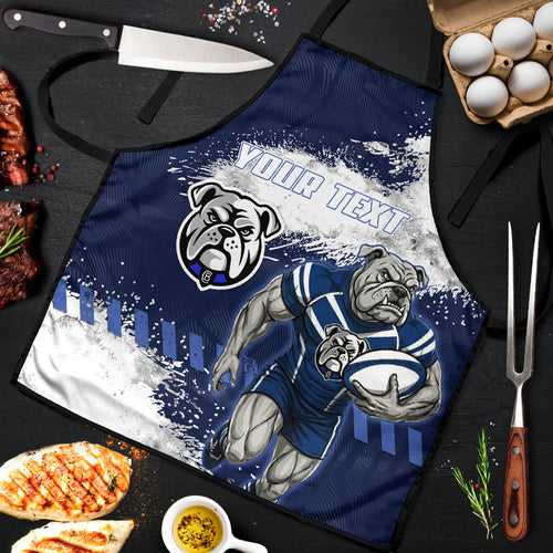 Personalised Canterbury-Bankstown Bulldogs Rugby Apron Berries Mascot - Sporty Splash Art Style