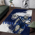 Personalised Canterbury-Bankstown Bulldogs Rugby Area Rug Berries Mascot - Sporty Splash Art Style