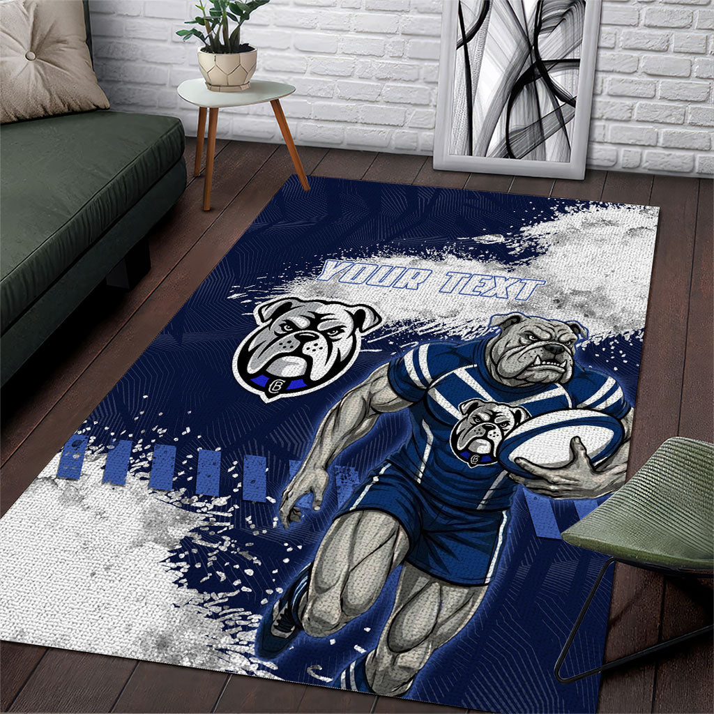 Personalised Canterbury-Bankstown Bulldogs Rugby Area Rug Berries Mascot - Sporty Splash Art Style