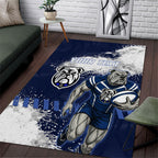 Personalised Canterbury-Bankstown Bulldogs Rugby Area Rug Berries Mascot - Sporty Splash Art Style