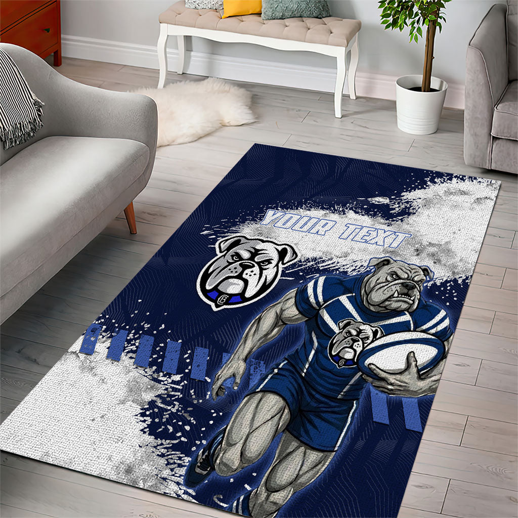 Personalised Canterbury-Bankstown Bulldogs Rugby Area Rug Berries Mascot - Sporty Splash Art Style