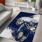 Personalised Canterbury-Bankstown Bulldogs Rugby Area Rug Berries Mascot - Sporty Splash Art Style