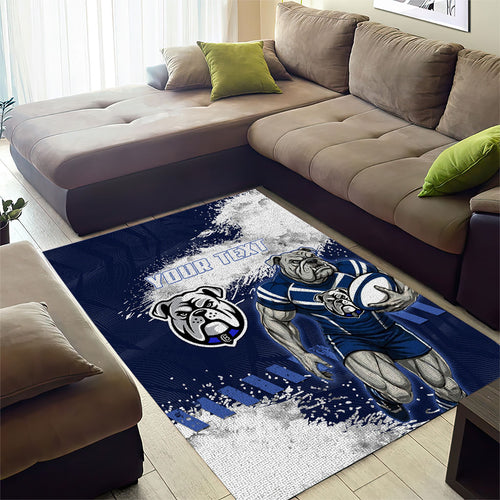 Personalised Canterbury-Bankstown Bulldogs Rugby Area Rug Berries Mascot - Sporty Splash Art Style