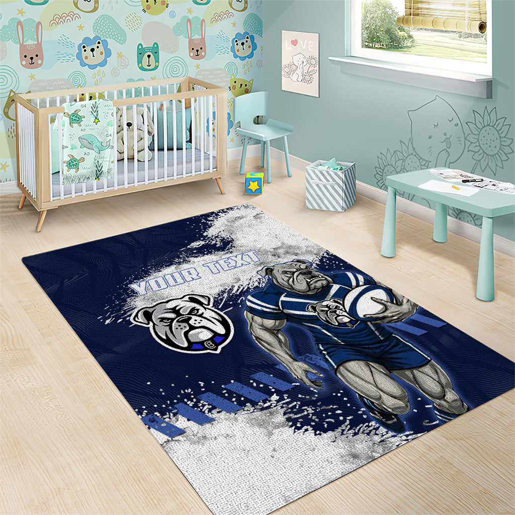 Personalised Canterbury-Bankstown Bulldogs Rugby Area Rug Berries Mascot - Sporty Splash Art Style