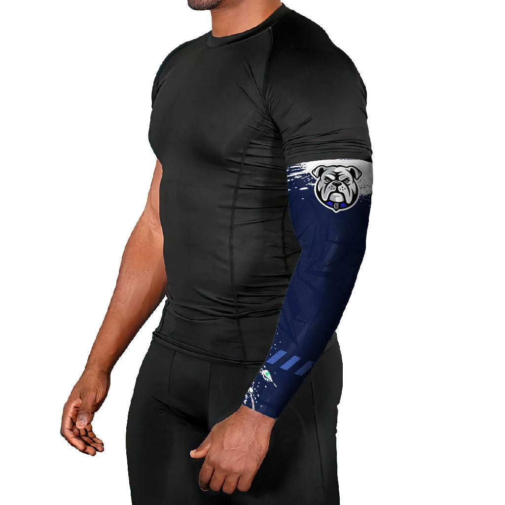 Personalised Canterbury-Bankstown Bulldogs Rugby Arm Sleeves Berries Mascot - Sporty Splash Art Style