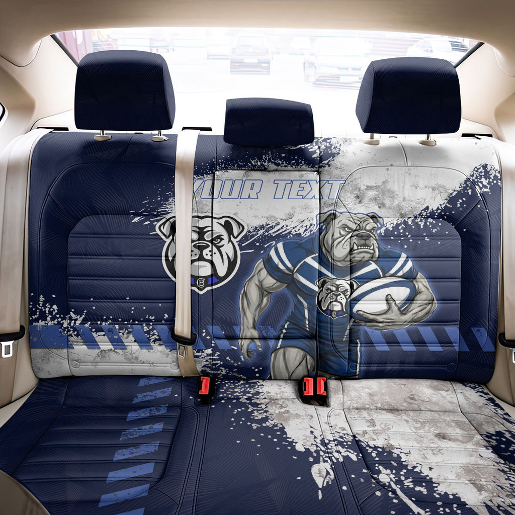 Personalised Canterbury-Bankstown Bulldogs Rugby Back Car Seat Cover Berries Mascot - Sporty Splash Art Style