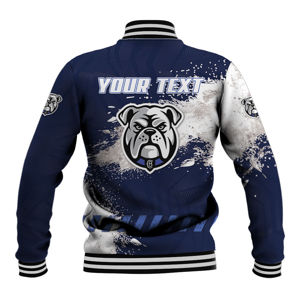 Personalised Canterbury-Bankstown Bulldogs Rugby Baseball Jacket Berries Mascot - Sporty Splash Art Style