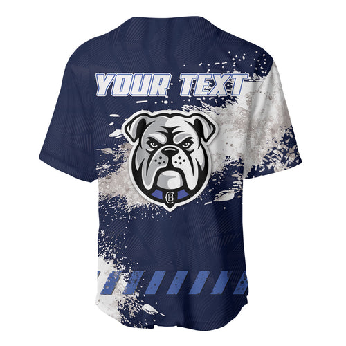 Personalised Canterbury-Bankstown Bulldogs Rugby Baseball Jersey Berries Mascot - Sporty Splash Art Style