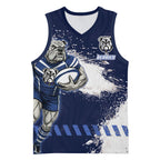 Personalised Canterbury-Bankstown Bulldogs Rugby Basketball Jersey Berries Mascot - Sporty Splash Art Style