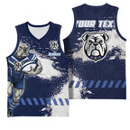 Personalised Canterbury-Bankstown Bulldogs Rugby Basketball Jersey Berries Mascot - Sporty Splash Art Style