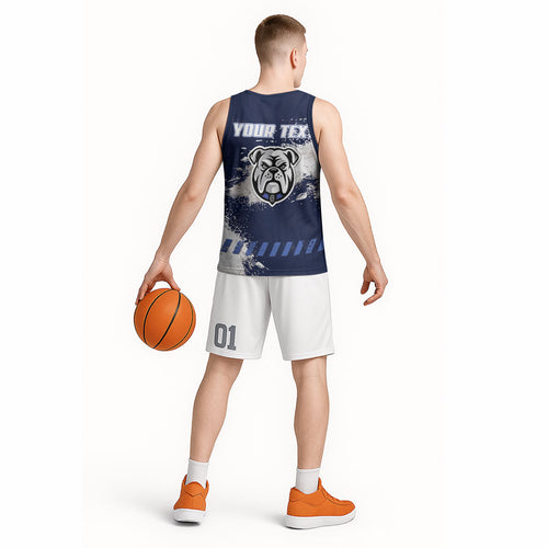 Personalised Canterbury-Bankstown Bulldogs Rugby Basketball Jersey Berries Mascot - Sporty Splash Art Style