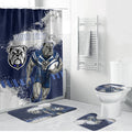 Personalised Canterbury-Bankstown Bulldogs Rugby Bathroom Set Berries Mascot - Sporty Splash Art Style
