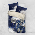 Personalised Canterbury-Bankstown Bulldogs Rugby Bedding Set Berries Mascot - Sporty Splash Art Style