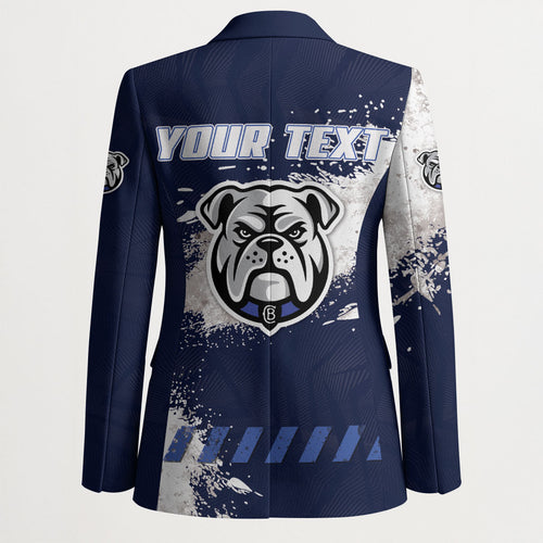 Personalised Canterbury-Bankstown Bulldogs Rugby Blazer Berries Mascot - Sporty Splash Art Style