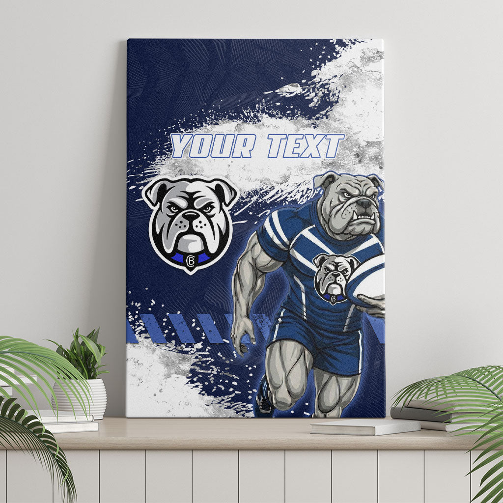 Personalised Canterbury-Bankstown Bulldogs Rugby Canvas Wall Art Berries Mascot - Sporty Splash Art Style