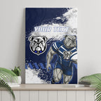 Personalised Canterbury-Bankstown Bulldogs Rugby Canvas Wall Art Berries Mascot - Sporty Splash Art Style